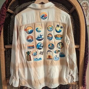 Wonder Nation Light Tan Plaid Shirt